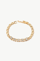18K Gold-Plated Rhinestone Tennis Bracelet - Shah S. Sahota